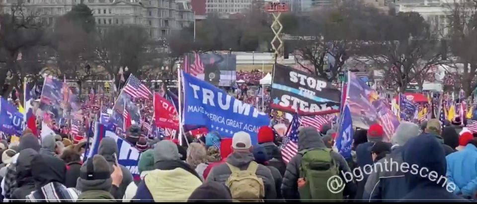 Trump supporters march in DC (Screenshot @bgonthescene)