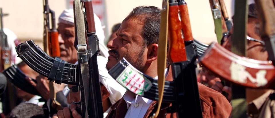 Supporters of Yemen's Huthi movement