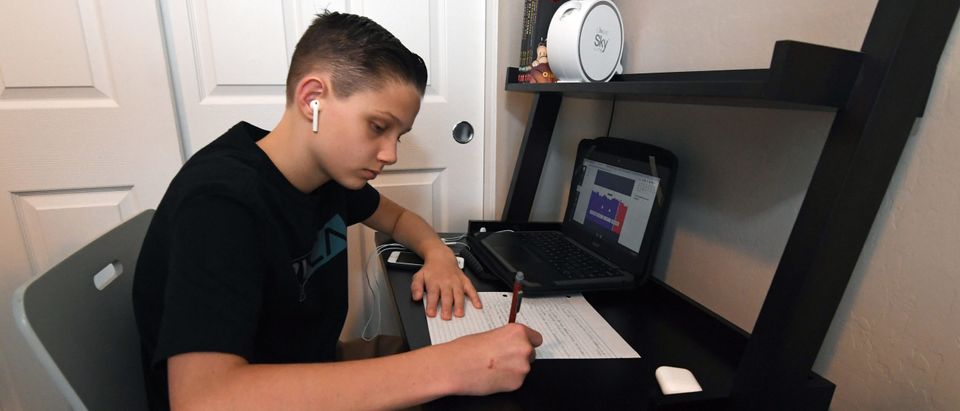 Las Vegas Students And Teachers Conduct Distance Learning As School Year Begins