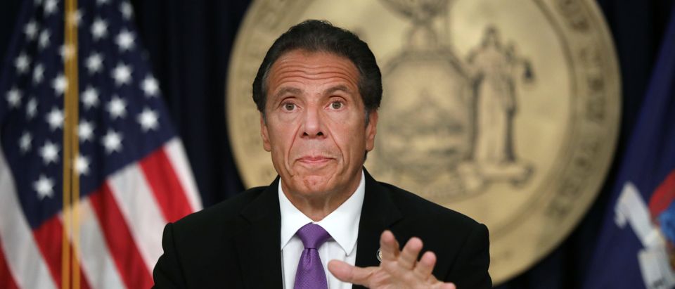 New York Governor Cuomo Holds A Press Briefing In NYC