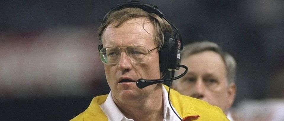 16 Jan 1994: Coach Marty Schottenheimer of the Kansas City Chiefs watches his players during a playoff game against the Houston Oilers. The Chiefs won the game 28-20. (Credit: Getty Images)