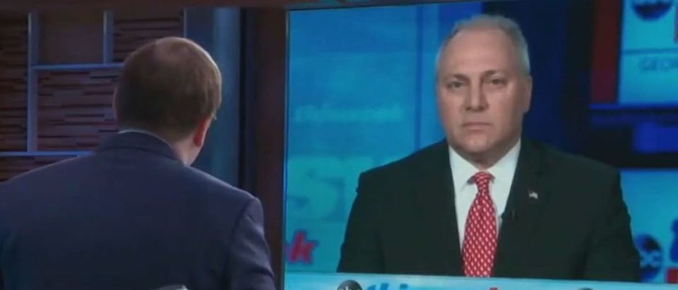 Steve Scalise refuses to directly blame Trump for riot (ABC screengrab)