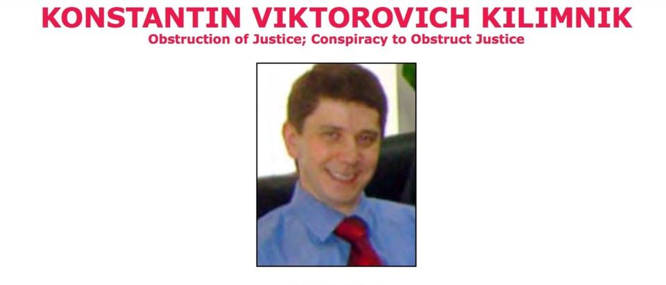 FBI 'Most Wanted' poster of Konstantin Kilimnik (via FBI)