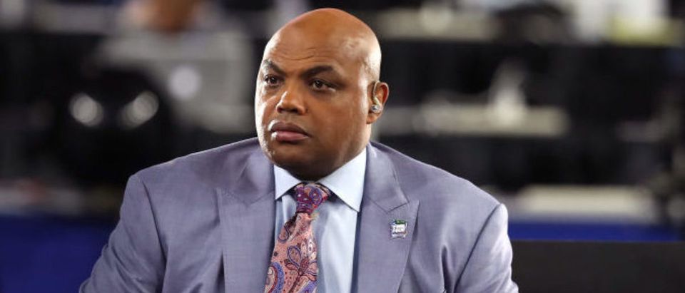 MINNEAPOLIS, MINNESOTA - APRIL 06: CBS commentator Charles Barkley looks on during the 2019 NCAA Final Four semifinal between the Auburn Tigers and the Virginia Cavaliers at U.S. Bank Stadium on April 6, 2019 in Minneapolis, Minnesota. (Photo by Streeter Lecka/Getty Images)