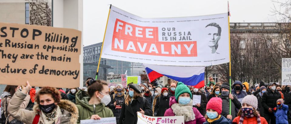 Supporters Of Alexei Navalny Gather In Berlin, Demand His Release From Russian Prison