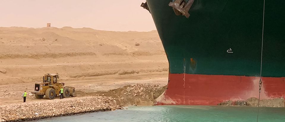 Suez Canal Remains Blocked By Grounded Container Ship