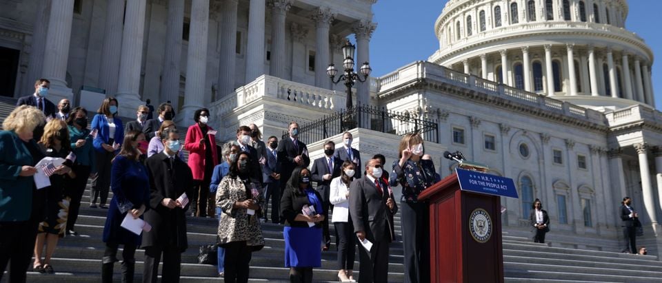 Speaker Pelosi Delivers Remarks On For The People Act Outside Capitol Building