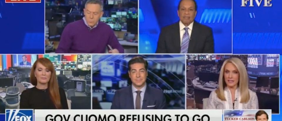 "The Five" panel discussion on Gov. Andrew Cuomo. Screenshot/Fox News