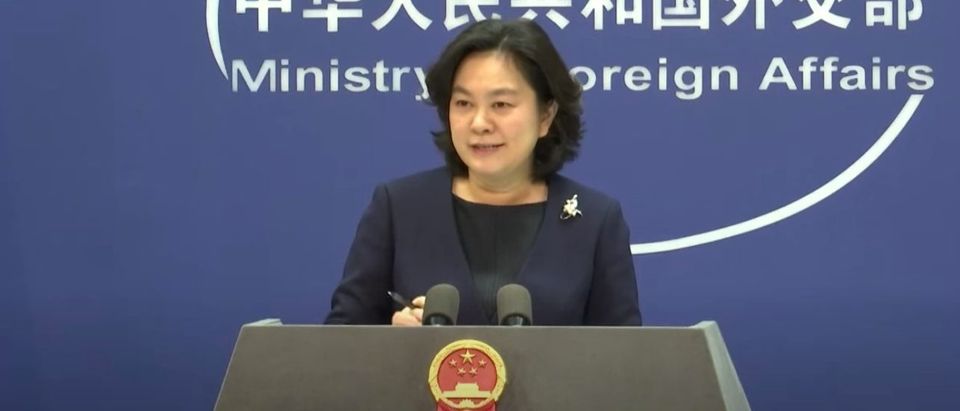 Chinese foreign ministry spokeswoman Hua Chunying speaks at a press conference on March 30, 2021. (YouTube screen capture/CCTV)