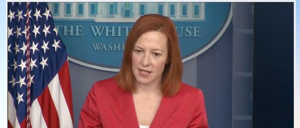 CNN's Kaitlan Collins pressed Jen Psaki over the situation at the border. (Screenshot The White House)