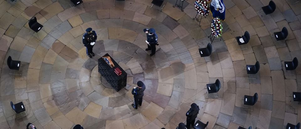 Capitol Police Officer Brian Sicknick Lies In Honor At U.S. Capitol