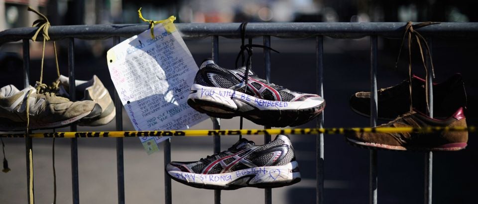 Memorials And Sunday Services Held In Honor Of Boston Marathon Bombing Victims