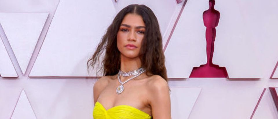 LOS ANGELES, CALIFORNIA – APRIL 25: Zendaya attends the 93rd Annual Academy Awards at Union Station on April 25, 2021 in Los Angeles, California. (Photo by Chris Pizzello-Pool/Getty Images)