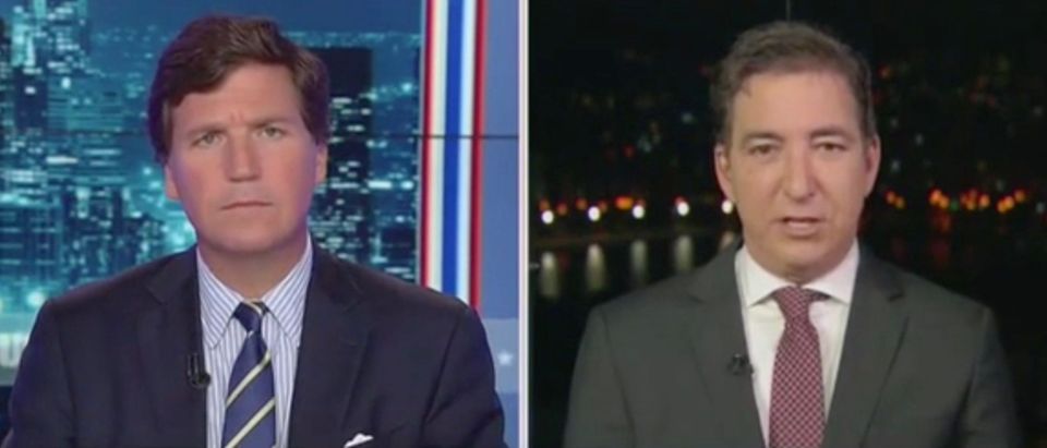 Tucker Carlson and Glenn Greenwald (Screenshot/Fox News)