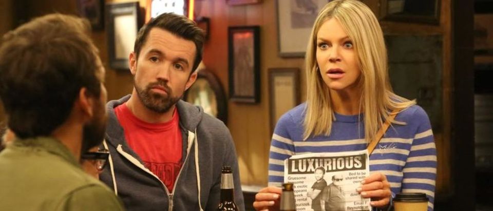 IT'S ALWAYS SUNNY IN PHILADELPHIA -- "The Gang Gets Romantic" – Season 14, Episode 1 (Airs September 25, 10:00 pm e/p) Pictured: (l-r) Rob McElhenney as Mac, Kaitlin Olson as Dee. CR: Patrick McElhenney/FXX