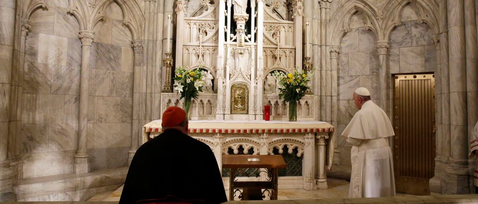 Evening Prayer Service At New York's St. Patrick's Cathedral Led By Pope Francis
