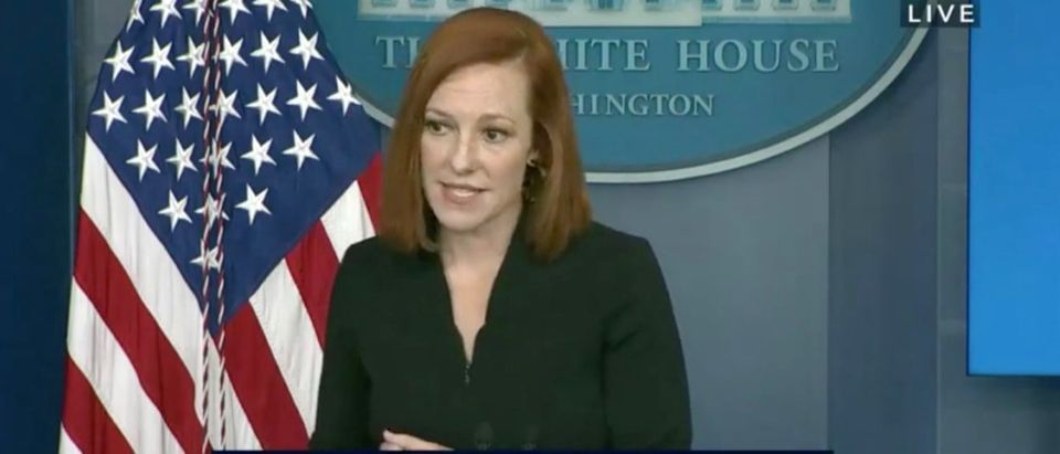 White House Press Sec. Jen Psaki speaks during a briefing Friday [Screenshot:C-Span]