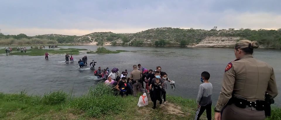 Migrants Crossing Rio Grande River