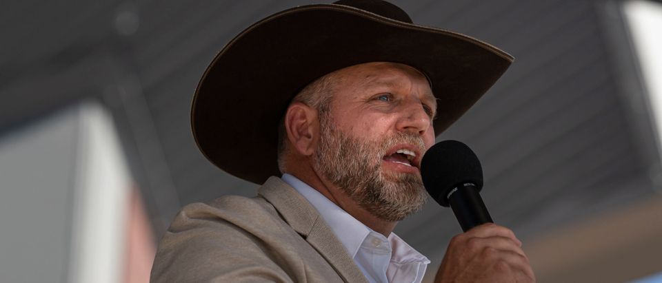 Ammon Bundy announces his candidacy for governor of Idaho during a campaign event on June 19, 2021 in Boise, Idaho. (Photo by Nathan Howard/Getty Images)
