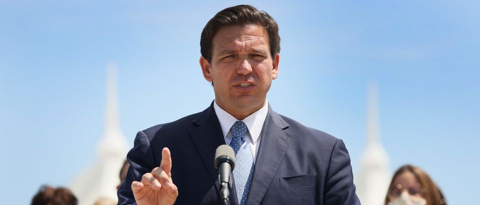 Florida Governor Ron DeSantis Holds News Conference In Miami