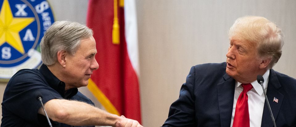 Former President Trump Joins TX Gov. Abbott At Unfinished Border Wall