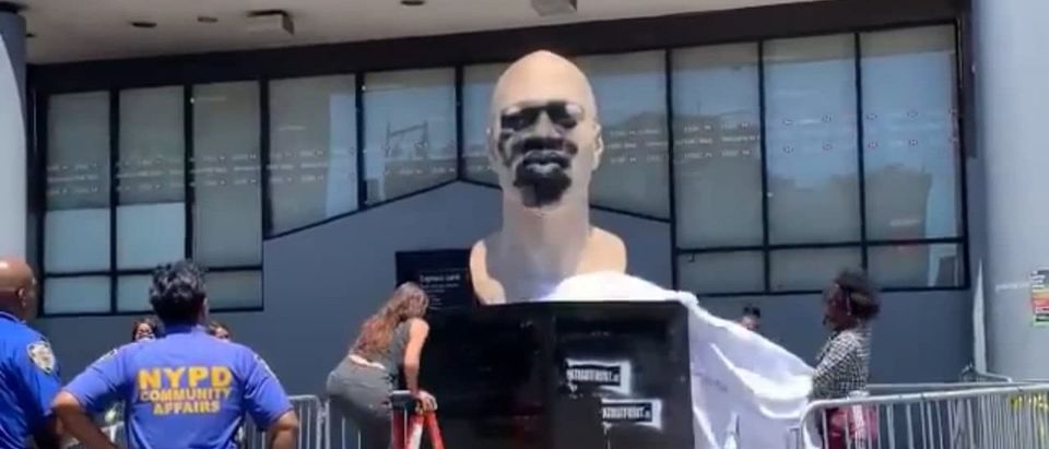 George Floyd Statues Vandalized, NYPD Investigating Possible Hate Crime ...