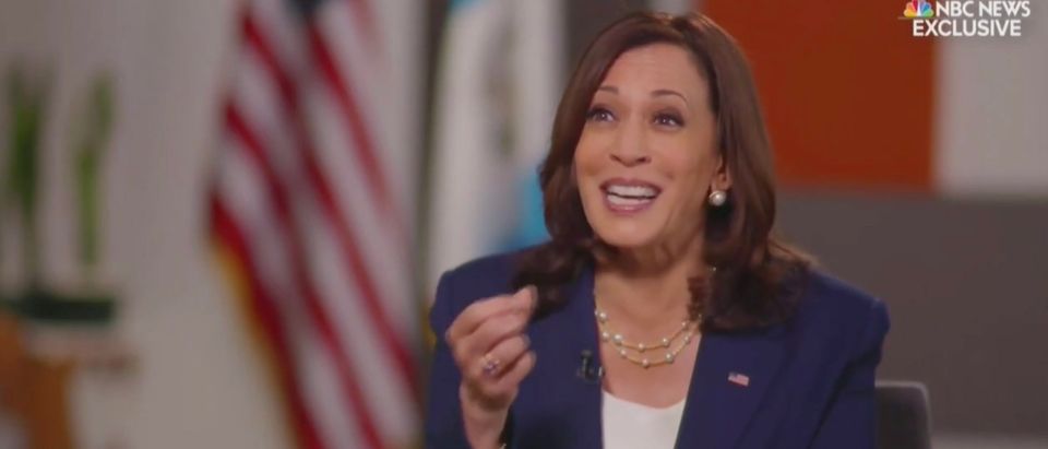 Vice President Kamala Harris brushed off questions about her absence at the border during an interview with Lester Holt. (Screenshot NBC News, The Today Show)