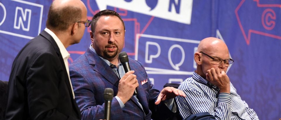 Jason Miller speaks at Politicon 2017. (Photo by Joshua Blanchard/Getty Images for Politicon)