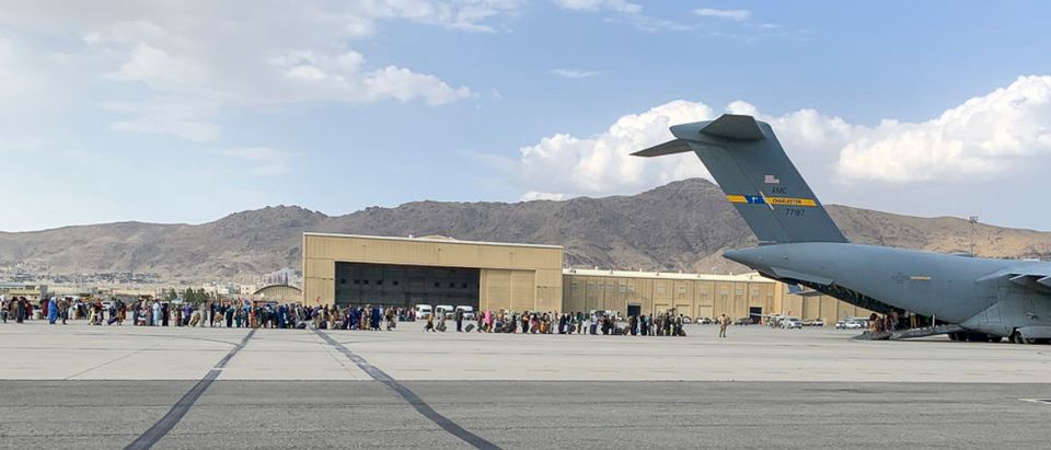 Hamid Karzai International Airport in Kabul Evacuated