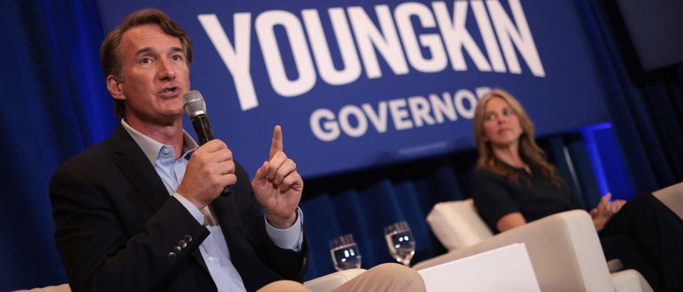 Glenn Youngkin Campaigns For Governor Of Virginia With Nikki Haley