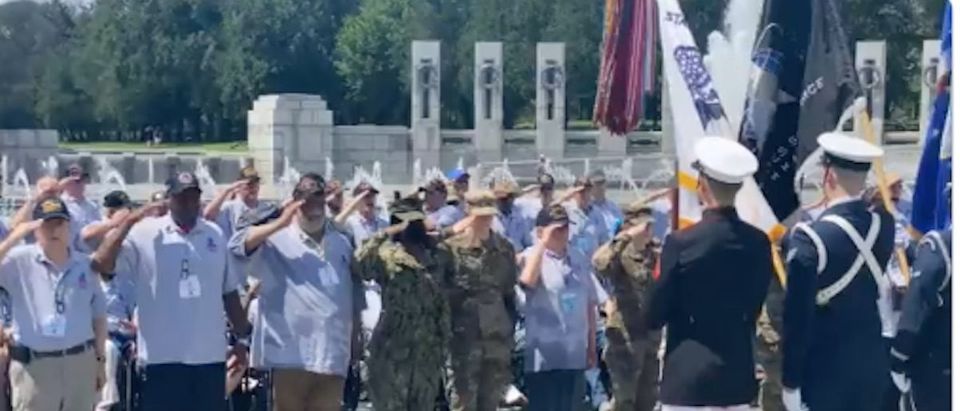 Veterans At WWII Memorial