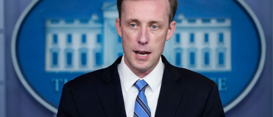 WASHINGTON, DC - AUGUST 23: White House National Security Advisor Jake Sullivan speaks during the daily press briefing at the White House on August 23, 2021 in Washington, DC. Sullivan took questions about the situation in Afghanistan. (Photo by Drew Angerer/Getty Images)