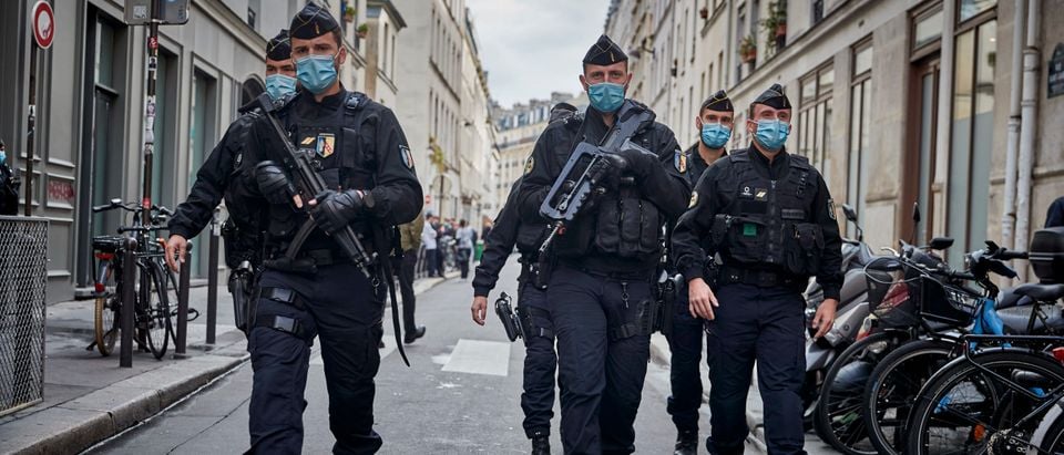 Paris On Standby After Stabbing At Former Charlie Hebdo Offices