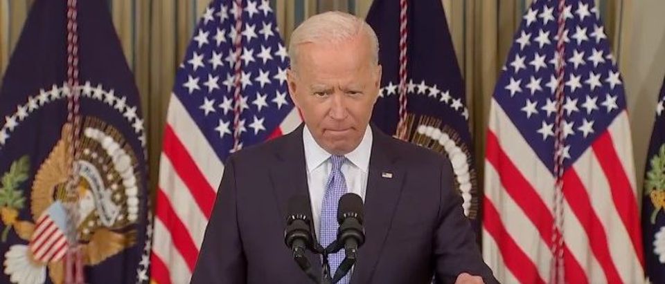 President Joe Biden speaks Friday about the migrant crisis [Twitter Screenshot NowThisNews]