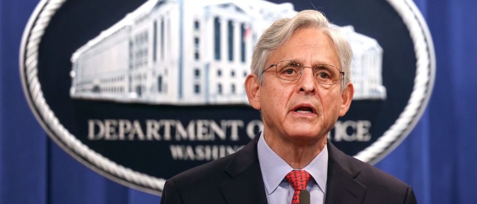 U.S. Attorney General Merrick Garland announces a federal investigation of the City of Phoenix and the Phoenix Police Department during a news conference at the Department of Justice on August 05, 2021 in Washington, DC. (Photo by Kevin Dietsch/Getty Images)