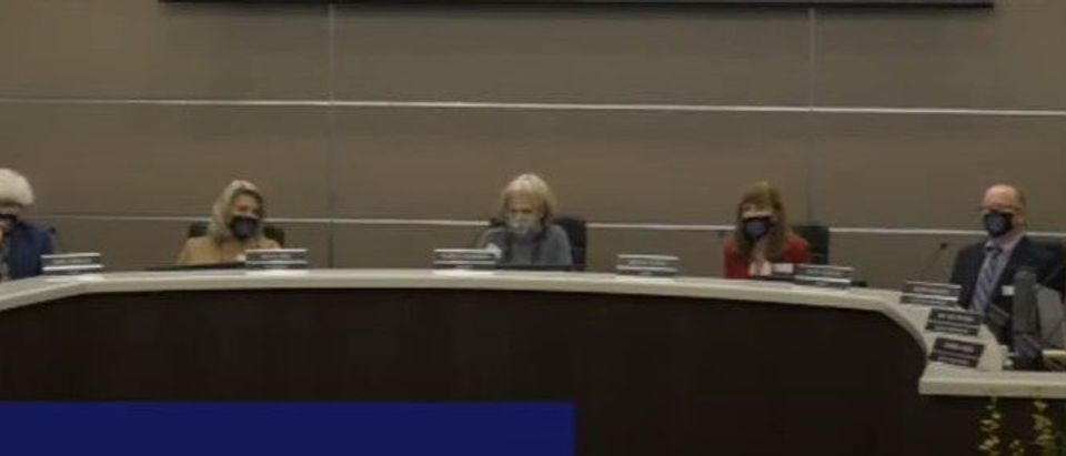 Los Alamitos School Board President caught on hot mic [Youtube Screenshot Los Alamitos USD Board Meeting]