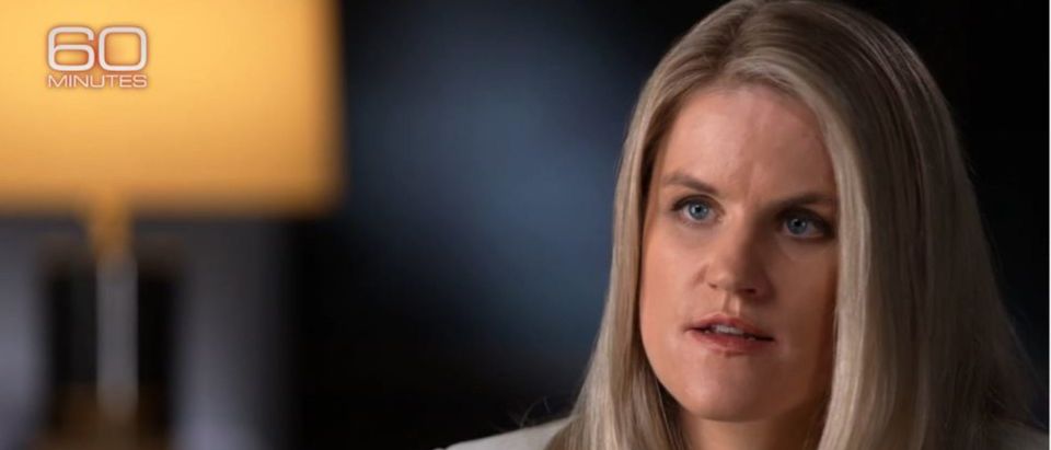 Facebook whistleblower Frances Haugen in an interview with 60 Minutes. (Screenshot/Twitter/60 Minutes and CBS)