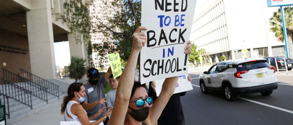 Hillsborough County Florida Teachers Protest Reopening Schools As School Board Meets To Vote On Decision