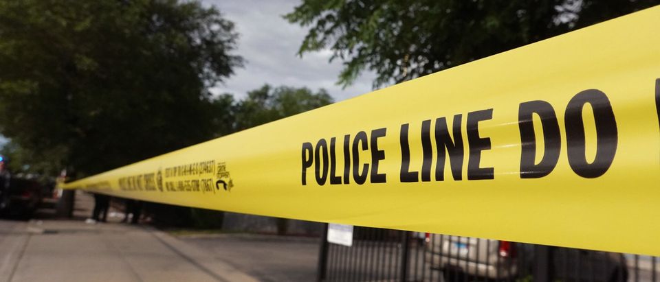 CHICAGO, ILLINOIS - JUNE 23: Police tape surrounds a crime scene. (Photo by Scott Olson/Getty Images)