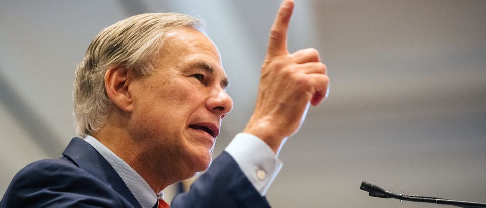 exas Governor Greg Abbott speaks during the Houston Region Business Coalition's monthly meeting on October 27, 2021 in Houston, Texas. Abbott spoke on Texas' economic achievements and gave an update on the state's business environment. (Photo by Brandon Bell/Getty Images)