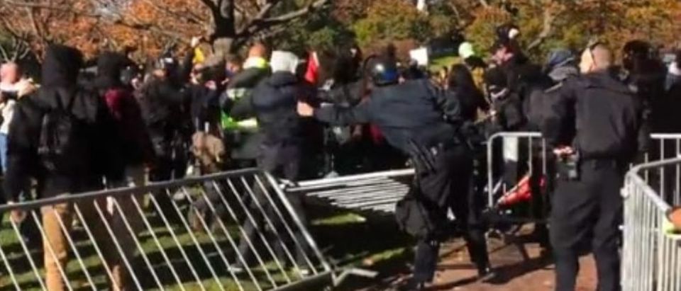 Antifa in Boston attacking protesters