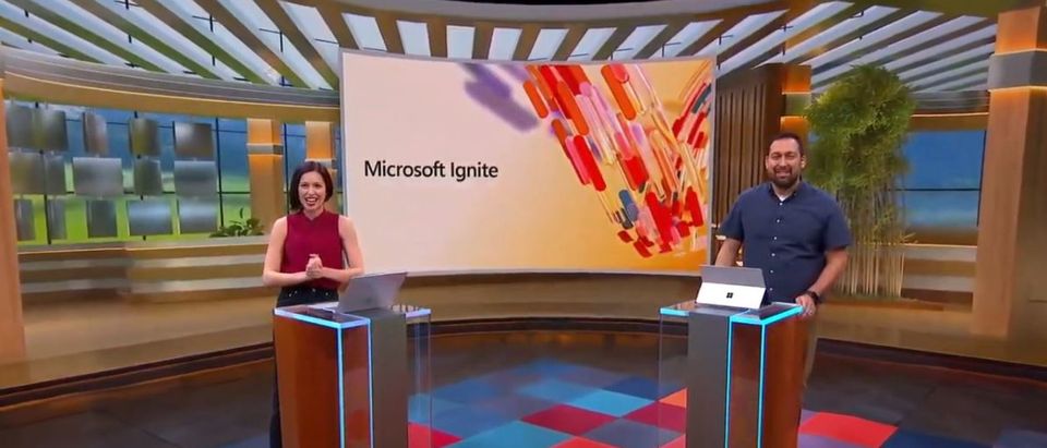 Microsoft Ignite conference introductions. (Screenshot/YouTube/Microsoft)