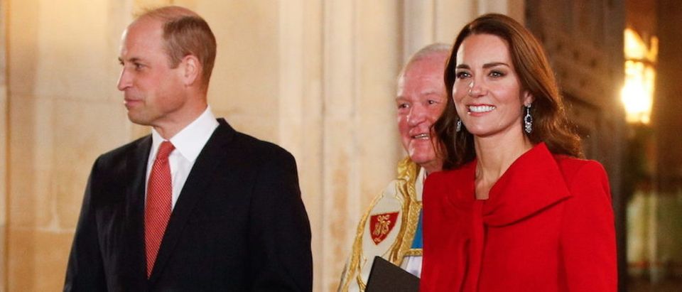 Britain's Prince William and Catherine, Duchess of Cambridge, attend the Together at Christmas community carol service in London