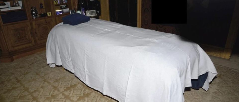 A massage table where Epstein allegedly sexually assaulted young girls [SDNY]