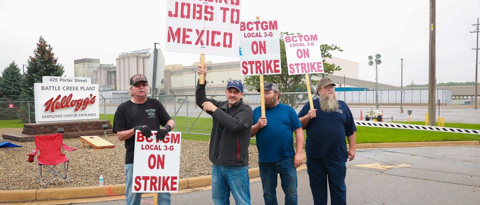 Kellogg's Cereal Plant Workers Go On Strike