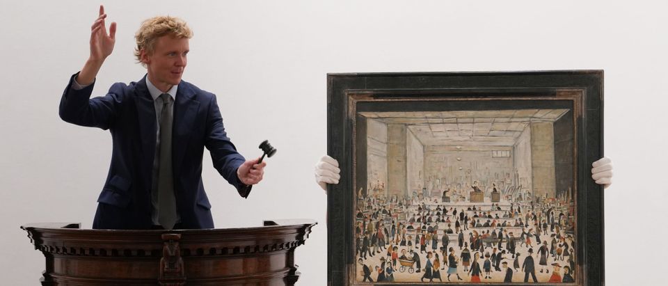 Sotheby's London Unveils L.S Lowry's Only Painting Of An Auction Scene