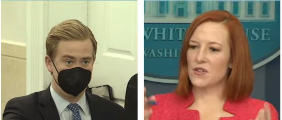 Fox News' Peter Doocy & Press Secretary Jen Psaki at Friday press briefing