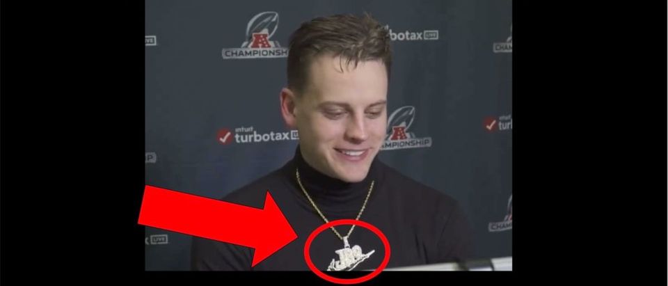 Joe Burrow Wearing some HUGE Nike Bling gets asked if the diamonds are real, 93.1 WPOC