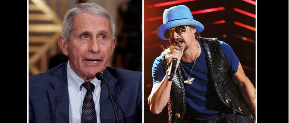 Kid Rock, Anthony Fauci (Credit: J. Scott Applewhite-Pool/Getty Images and Rick Diamond/Getty Images)