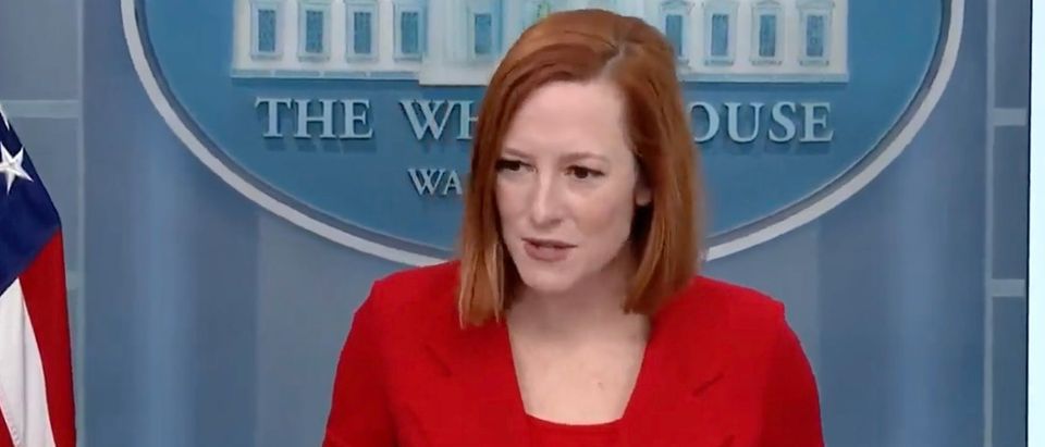 White House press secretary Jen Psaki said Pres. Biden stands by his commitment to nominating a black woman to the Supreme Court. (Screenshot White House Press Briefing 1/26/22, YouTube)